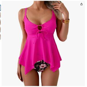 Aidonger Tankini Swimsuit for Women Tummy Control Two Piece Bathing Suit - XXL